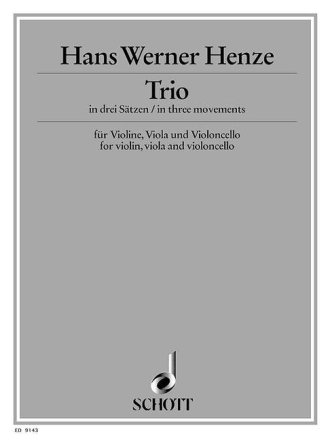 Trio f�r Violine, Viola und Violoncello Partitur und Stimmen