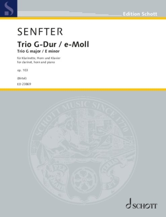 Trio G-Dur/e-Moll op. 103 f�r Klarinette, Horn und Klavier Partitur und Stimmen