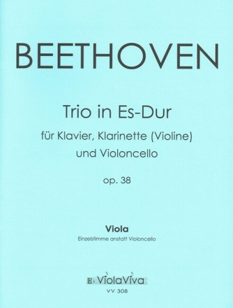 Trio 'nach Septett' Es-Dur op.38 f�r Klavier, Klarinette (Vl) und Violoncello Einzelstimme Viola (statt Cello)
