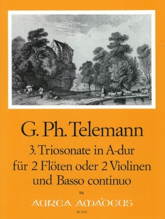 Triosonate A-Dur Nr.3 f�r 2 Fl�ten (Violinen) und Bc