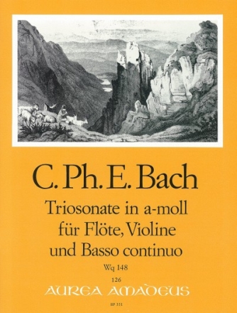 Triosonate a-Moll WQ148 f�r Fl�te (Violine, Oboe), Violine und Bc Partitur und Stimmen