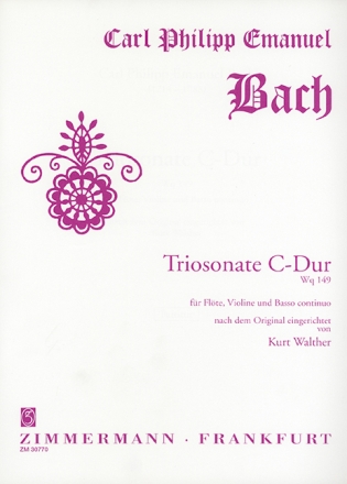 Triosonate C-Dur WQ149 f�r Fl�te, Violine, und Bc