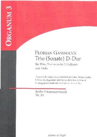 Triosonate D-Dur f�r Fl�te, Violine und Viola Partitur und Stimmen