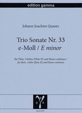 Triosonate e-Moll Nr.33 f�r Fl�te, Violine (Fl�te) und Bc Partitur und Stimmen