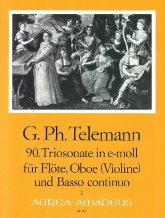 Triosonate e-Moll Nr.90 f�r Fl�te, Oboe (Violine) und Bc Partitur und Stimmen
