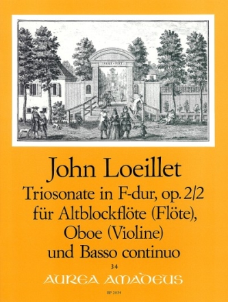Triosonate F-Dur op.2,2 f�r Altblockfl�te (Fl�te), Oboe (Violine) und Bc Stimmen