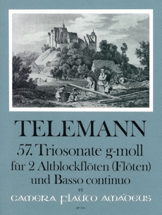 Triosonate g-Moll Nr.57 f�r 2 Altblockfl�ten (Fl�ten) und Bc