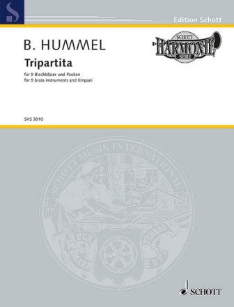 Tripartita op.103e f�r 9 Blechbl�ser und Pauken Partitur und Stimmen