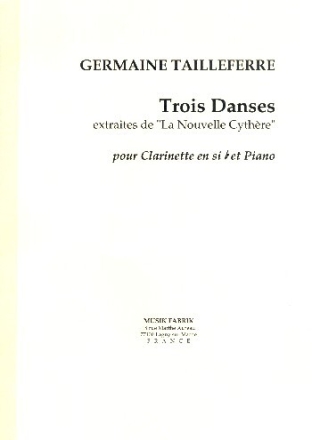Trois Danses pour clarinette et piano
