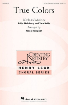 True Colors for 3-part treble choir a cappella choral score