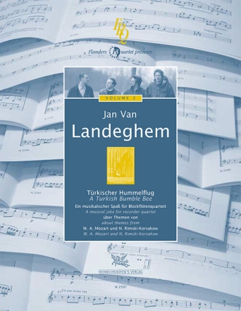 T�rkischer Hummelflug f�r 4 Blockfl�ten (SATB) Partitur und Stimmen