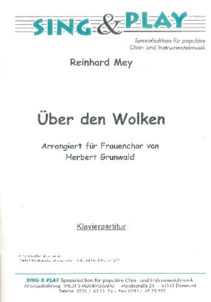 �ber den Wolken f�r Frauenchor a cappella Klavierpartitur / Sopran 1 + 2 und Alt