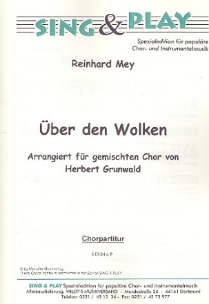 �ber den Wolken f�r gem Chor Chorpartitur