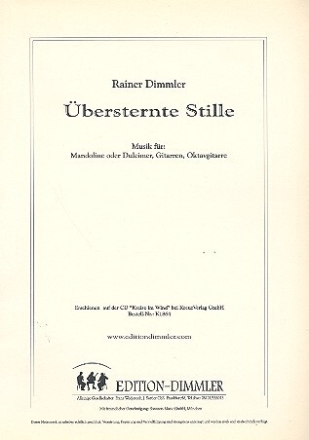 �bersternte Stille f�r Mandoline (Dulcimer), Gitarre, Oktavgitarre