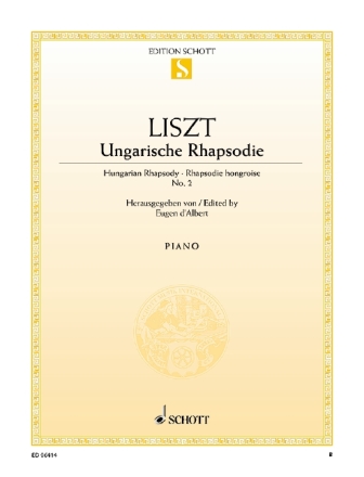 Ungarische Rhapsodie Nr.2 f�r Klavier Albert, Eugen d', ed
