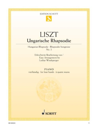 Ungarische Rhapsodie Nr.2 f�r Klavier zu 4 H�nden