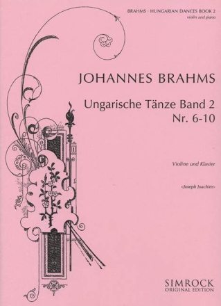 Ungarische T�nze Band 2 (Nr.6-10) f�r Violine und Klavier