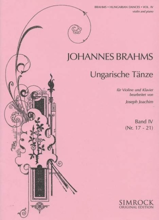 Ungarische T�nze Band 4 f�r Violine und Klavier