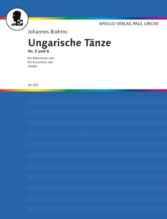 Ungarische T�nze Nr.5 und Nr.6 f�r Akkordeon