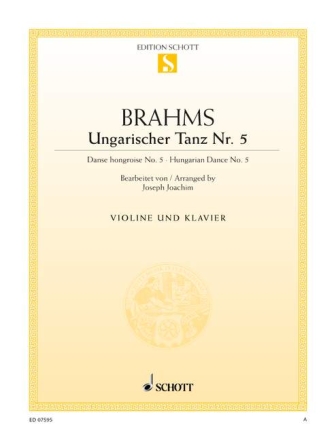 Ungarischer Tanz Nr. 5 f�r Violine und Klavier