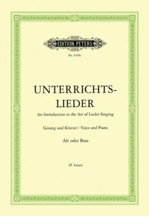 Unterrichtslieder f�r Alt (Bass)und Klavier (dt)