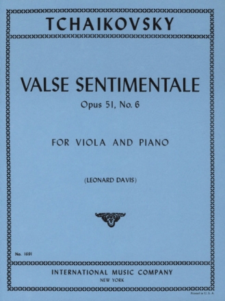 Valse sentimentale op.51,6 for viola and piano