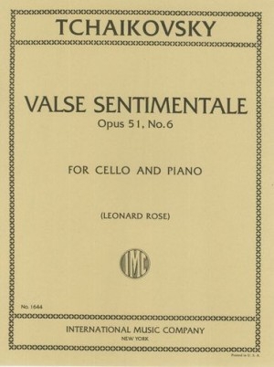 Valse sentimentale op.51,6 for violoncello and piano