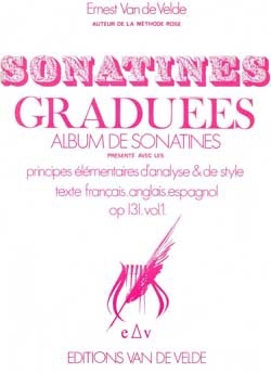 VAN de VELDE Ernest Sonatines gradu�es Vol.1 piano Partition