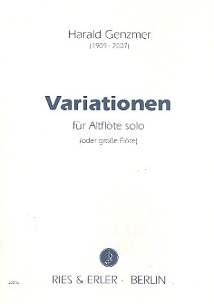 Variationen f�r Altfl�te solo (gro�e Fl�te)