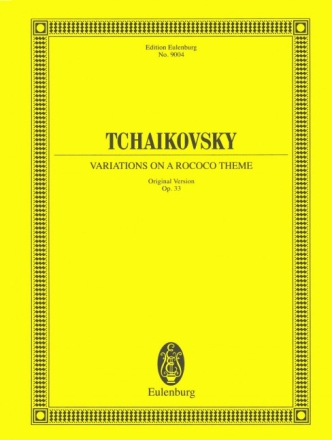 Variationen �ber ein Rokoko-Thema op.33 f�r Orchester Studienpartitur
