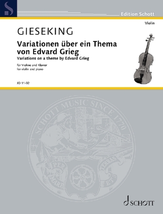 Variationen �ber ein Thema von Edvard Grieg f�r Violine und Klavier