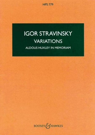 Variations HPS 779 f�r Orchester Studienpartitur
