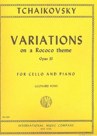 Variations on a Rococo Theme op.33 for cello and piano