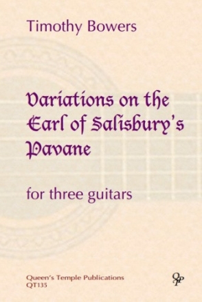 Variations on the Earl of Salisbury's Pavane for 3 guitars score and parts