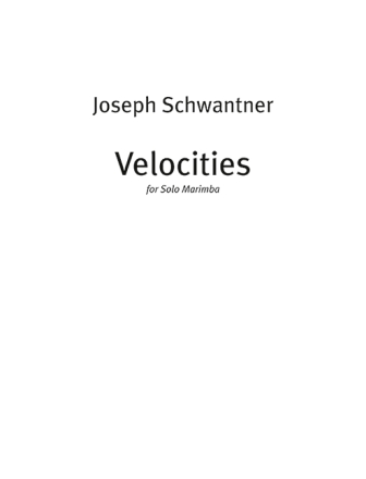 Velocities f�r Marimbaphon