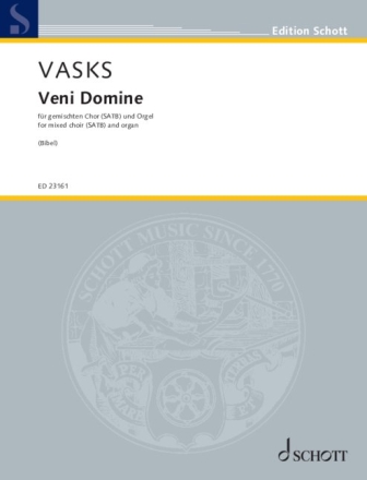 Veni Domine f�r gem  Chor und Orgel Partitur