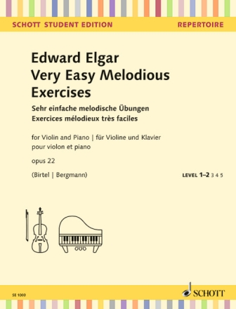 Very easy melodious Exercises op.22 f�r Violine und Klavier