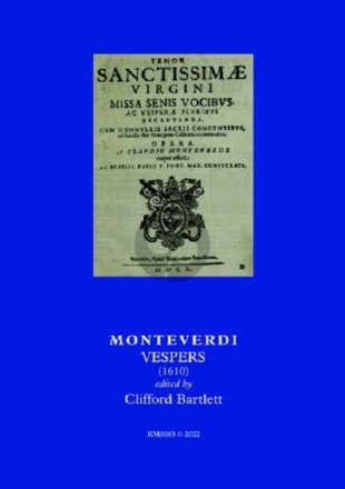 Vespers (1610) (blue cover) for mixed chorus and orchestra score (revised edition 2022)