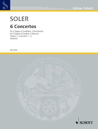 VI Conciertos de dos Organos obligados Band 1 f�r 2 Orgeln, 2 Cembali, 2 Clavichorde, 2 Klaviere oder Orgel und Cemb Spielpartitur