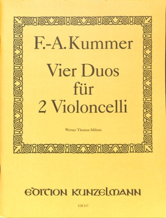 Vier Duos f�r 2 Violoncelli 2 Spielpartituren