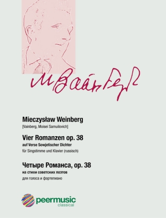 Vier Romanzen op.38 f�r Singstimme und Klavier (russisch)