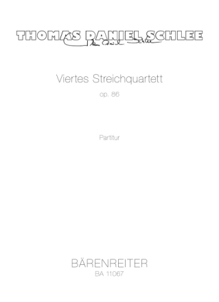 Viertes Streichquartett op.86 f�r 4 Streicher Partitur