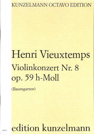 Violinkonzert h-Moll Nr.8 op.59 f�r Violine und Orchester Partitur