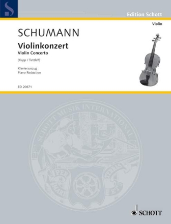 Violinkonzert WoO 1 f�r Violine und Orchester Klavierauszug mit Solostimme