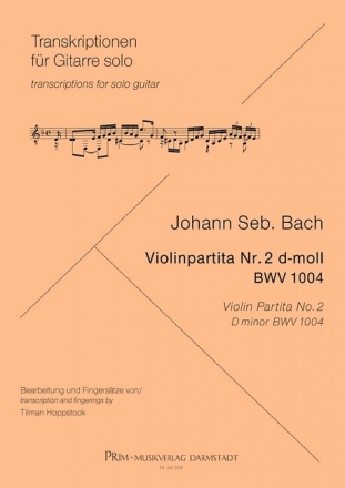 Violinpartita d-Moll Nr.2 BWV1004 f�r Gitarre solo