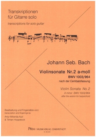 Violinsonata Nr.2 a-Moll BWV1003/964 f�r Gitarre