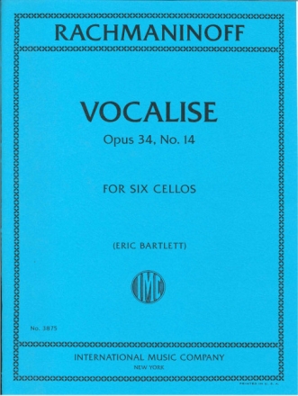 Vocalise for 6 cellos score and parts