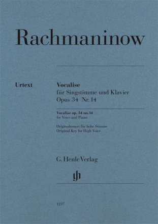 Vocalise op.34,14 f�r Gesang (hoch) und Klavier
