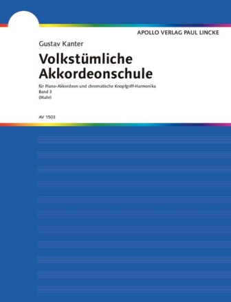 Volkst�mliche Akkordeon-Schule Band 3 f�r Akkordeon