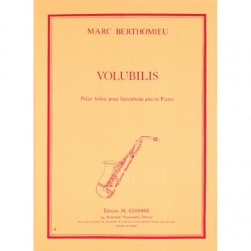 Volubilis pi�ce br�ve pour saxophone alto et piano